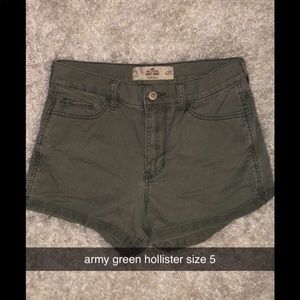 Army green hollister shorts